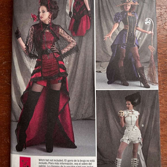 2 Patterns-Simplicity 8719-Steampunk Gothic Vampire And McCall’s 3874-Can Can - Picture 4 of 5
